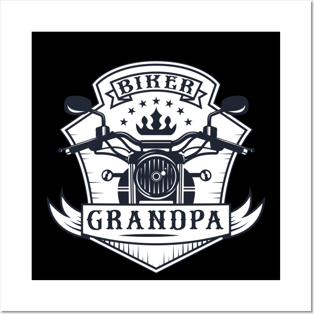 Biker Grandpa Motorcycle Wall Art by EPDROCKS